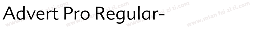 Advert Pro Regular字体转换
